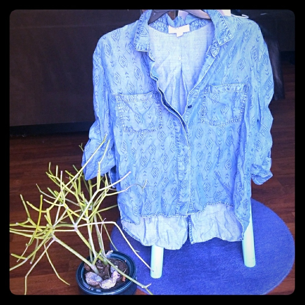 SUCH a unique jean-like top!